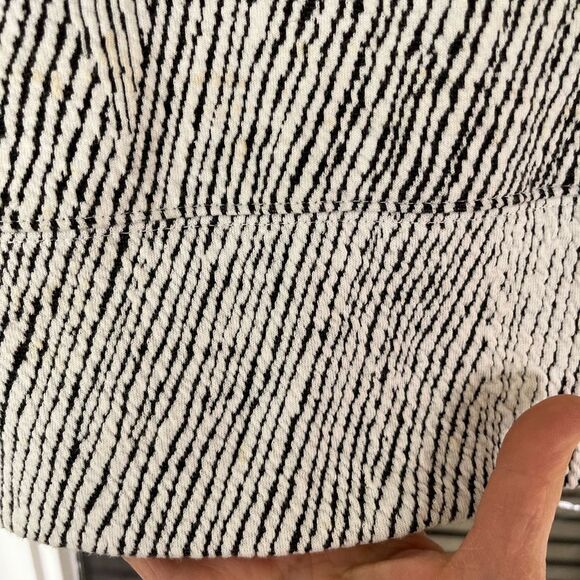 Kirkland black/white stripe cowl neck, drawstring, raglan long sleeved sweater S - Picture 4 of 7